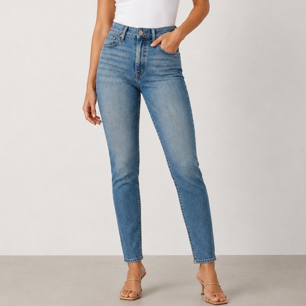 MOTHER High Waisted Looker Ankle‎ Jeans 26 Blue Light Wash Skinny Denim